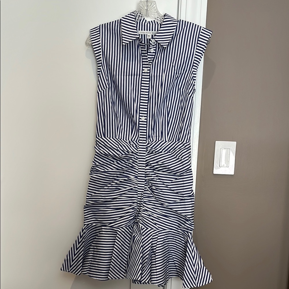 Veronica Beard Striped Sleeveless Dress